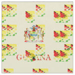 Yard  Guyana Flag and Coat of Arms Custom Designed Fabric