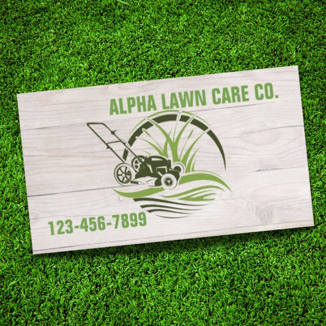 Yard Lawn Care Landscape Landscaping Grass Mowing  Business Card (Yard Lawn Care Landscape Landscaping Grass Mowing Business Card)