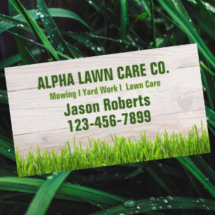 Yard Lawn Care Landscape Landscaping Grass Mowing Business Card