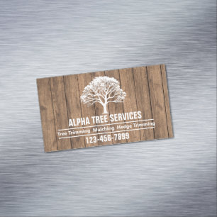 Yard Lawn Care Landscaping Arborist Tree Service Business Card Magnet