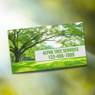 Yard Lawn Care Landscaping Tree Trimming Service Business Card