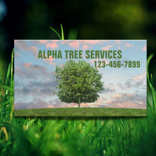 Yard Lawn Care Landscaping Tree Trimming Service Business Card