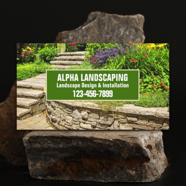 Yard Lawn Care Mowing Landscaper Landscaping  Business Card (Yard Lawn Care Mowing Landscaper Landscaping Business Card)
