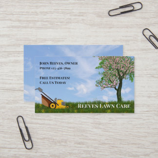 Yard Lawncare Landscaping Service Business Card