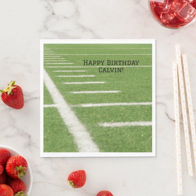 Yard Line Field  Football Birthday Party  Napkins (Insitu)