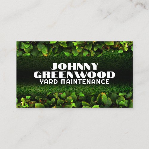 Yard maintenance and landscaping nature business card