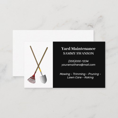 Yard Maintenance  Business Card