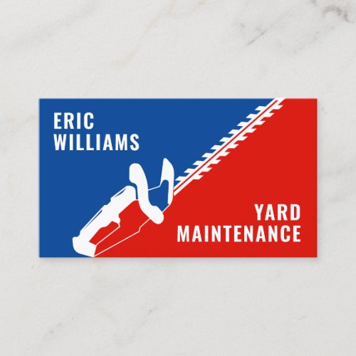 Yard maintenance sporty logo  business card