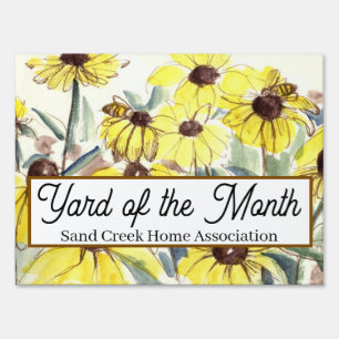 Yard of the Month Award Custom HOA Flower Sign