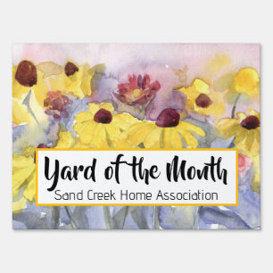 Yard of the Month Award Custom HOA Flowers Sign
