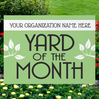 Yard Of The Month Award Sign by Sideview at Zazzle