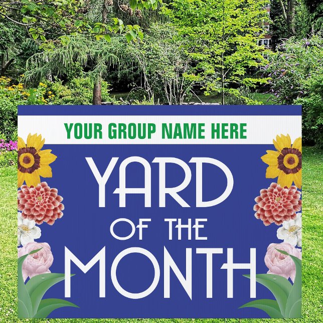 Yard of the Month Award with Flowers Sign (Creator Uploaded)