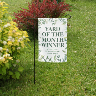 Yard of the Month Club Award Winner Chic Custom Garden Flag