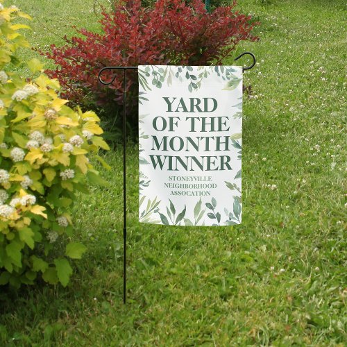 Yard of the Month Club Award Winner Chic Custom Garden Flag