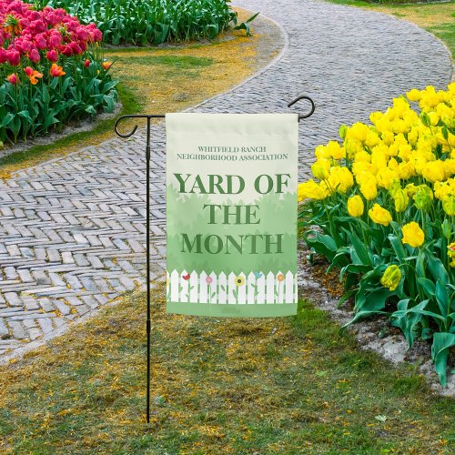 Yard of the Month HOA Award Winner Cute Flowers Garden Flag