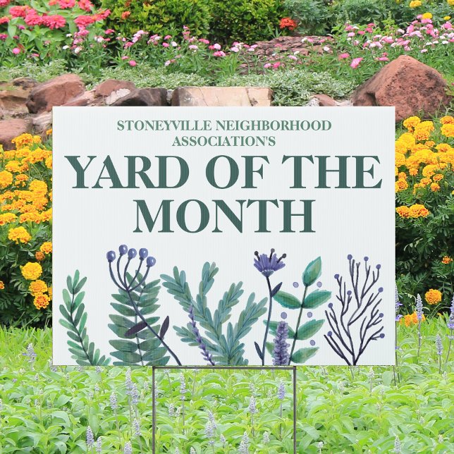 Yard of the Month Landscaping Winner Custom HOA Sign (Creator Uploaded)