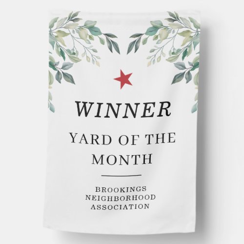 Yard of the Month Winner Club Award Eucalyptus House Flag