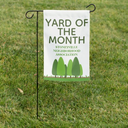 Yard of the Month Winner Custom Neighborhood Garden Flag