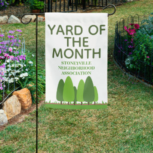 Yard of the Month Winner Custom Neighborhood Garden Flag