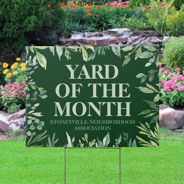 Yard of the Month Winner Custom Neighborhood Yard Sign (Creator Uploaded)