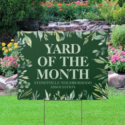 Yard of the Month Winner Custom Neighborhood Yard Sign