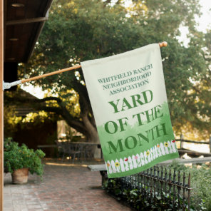 Yard of the Month Winner Cute Garden Fence House Flag