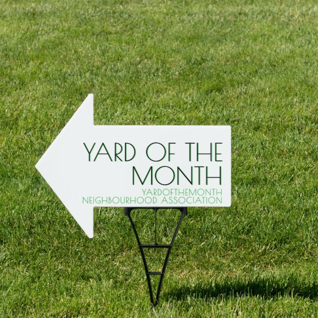 Yard of the Month Winner Neighbourhood minimalist Sign (Insitu)