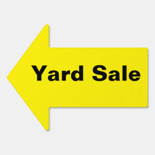 YARD Sale Arrow Sign