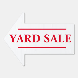 Yard Sale Arrow Sign