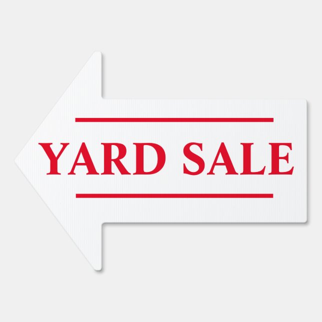 Yard Sale Arrow Sign (Front)