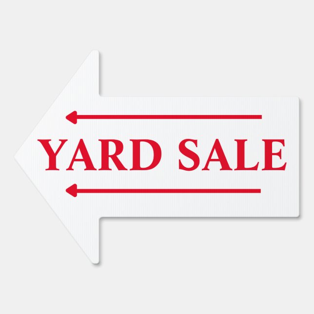 Yard Sale Arrows Sign (Front)