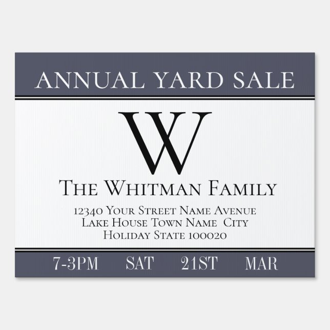 Yard Sale Custom Sign (Front)