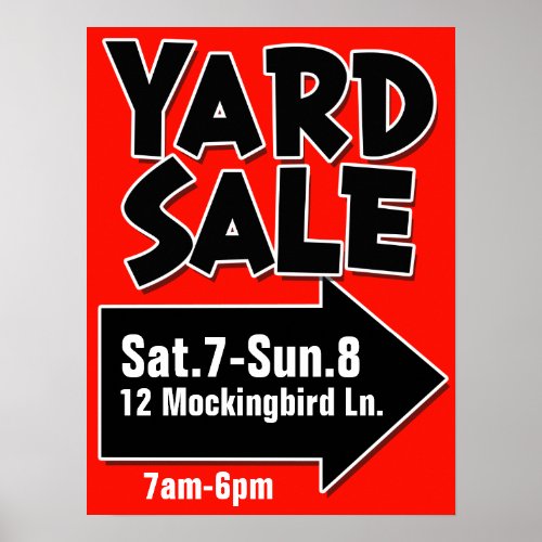 YARD SALE customizable poster