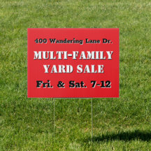 Yard Sale Double Sided Roadside Sign