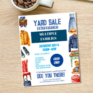 Yard Sale Flyer Template   Customizable Garage Sal