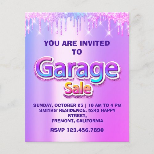 Yard Sale Garage Sale Holograph Drips Pinky Flyer
