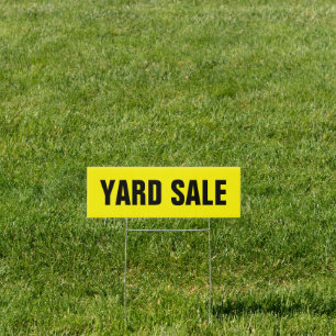 Yard sale lawn sign