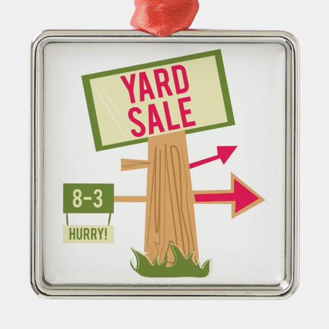Yard Sale Metal Ornament (Front)