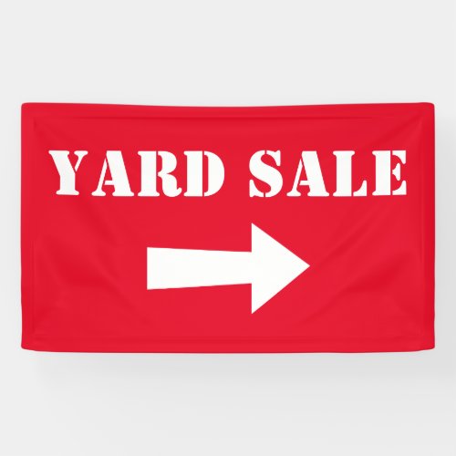 Yard sale or garage sale banner