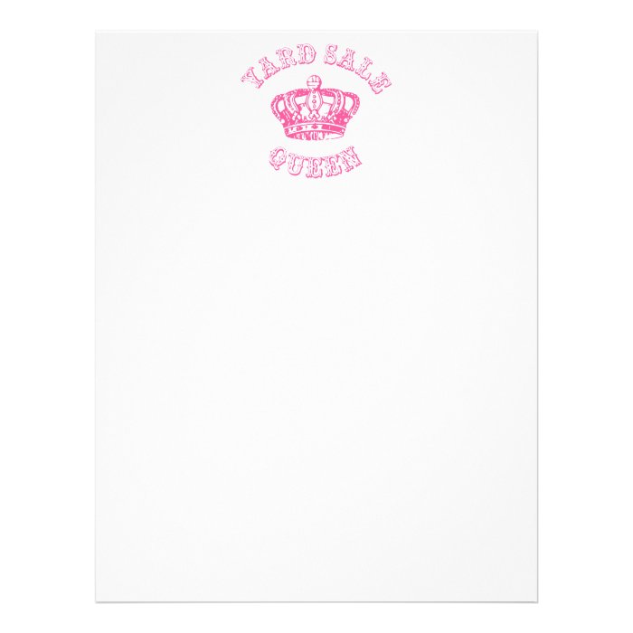 Yard Sale Queen Letterhead Template