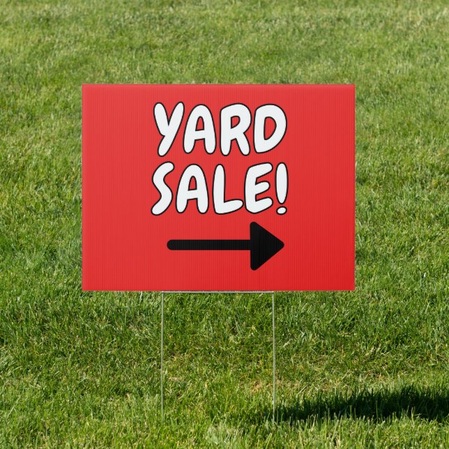 Yard Sale Red Sign (Insitu)