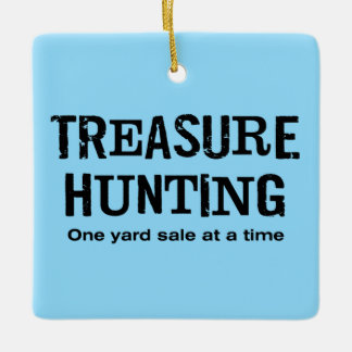 Yard Sale Shopping Ceramic Ornament