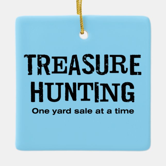 Yard Sale Shopping Ceramic Ornament (Front)