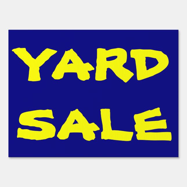 Yard sale sign (Back)