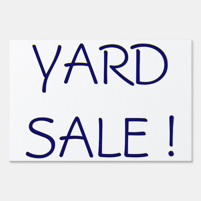 YARD SALE ! sign (Back)