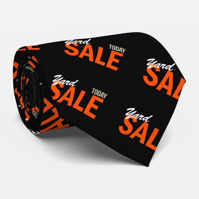 Yard Sale Today Neck Tie (Rolled)