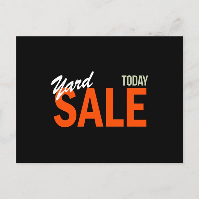 Yard Sale Today Postcard (Front)
