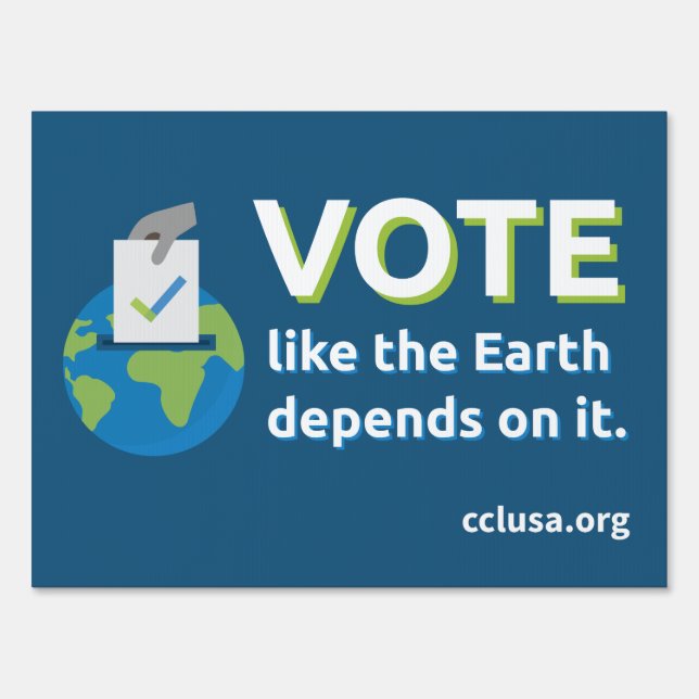 Yard Sign - 18x24 - climate lawn sign (Front)