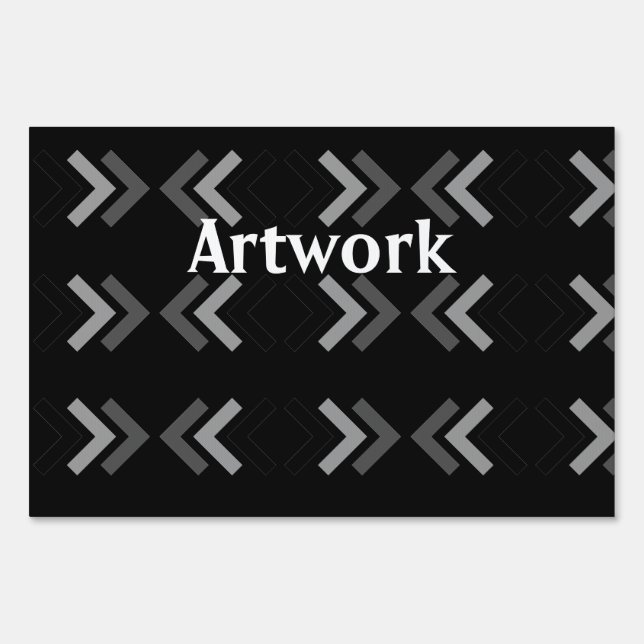 Yard Sign Artwork text Shape Rectangle Signs Flags (Front)