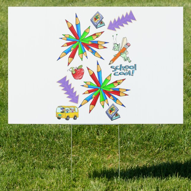 Yard Sign Back to School is Cool (Insitu)